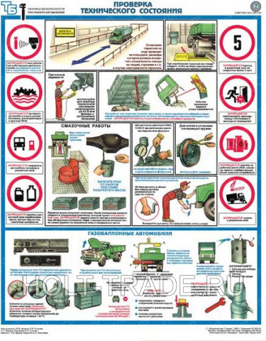 Плакат "Техника безопасности при ремонте автомобилей" фото #261