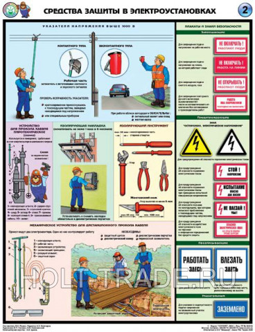 Плакат "Средства защиты в электроустановках" фото #241