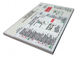 Печать плана эвакуации при пожаре АЗ (из файла) на фотолюминесцентной пленке с пластиковой основой