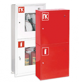 Пожарные шкафы для пожарного рукава и огнетушителей ШПК-320 (ШП-К-О-12УН)